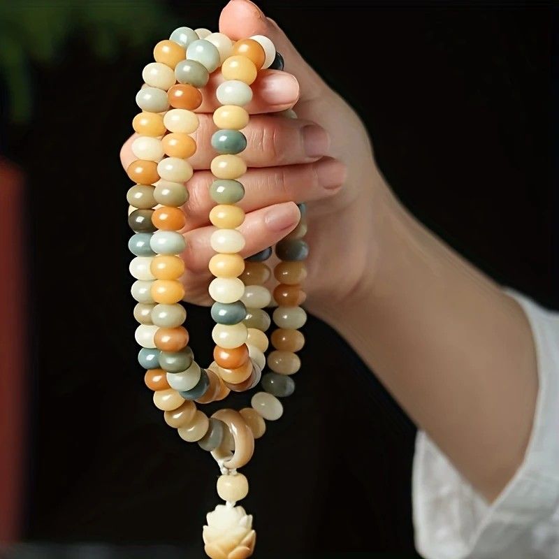 108 Bodhi Root Bracelet, 8mm Sutra-Worn Multi-Loop Long Beads, Zen Meditation Buddhist Prayer Beads - Image 2