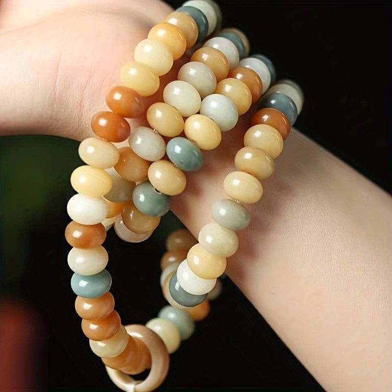 108 Bodhi Root Bracelet, 8mm Sutra-Worn Multi-Loop Long Beads, Zen Meditation Buddhist Prayer Beads - Image 3