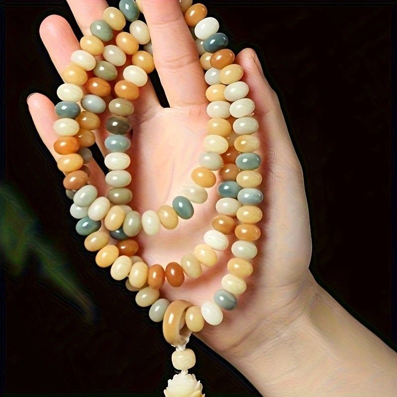 108 Bodhi Root Bracelet, 8mm Sutra-Worn Multi-Loop Long Beads, Zen Meditation Buddhist Prayer Beads - Image 5