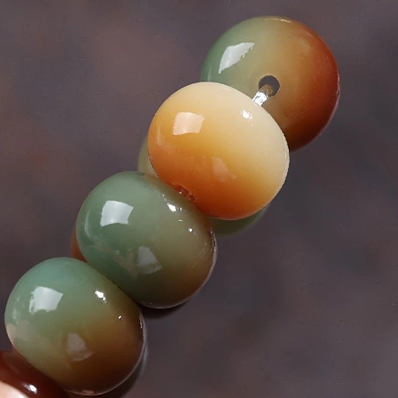 108 Bodhi Root Bracelet with Green Sandalwood Sachet, Textured by Time, Multi-Loop Zen Meditation Beads - Image 4