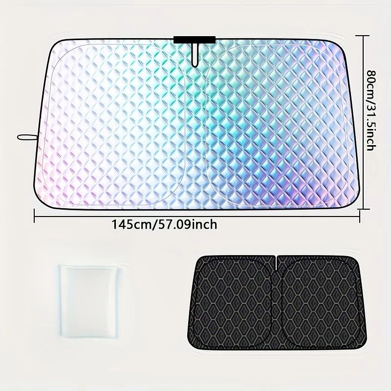 Car Sunshade: Laser Reflective Coating for Scientific Sun Protection, Dual-Layer Heat Insulation with Seamless Fit, Quick Cooling After Sun Exposure, Protects Interior from Aging. - Image 8