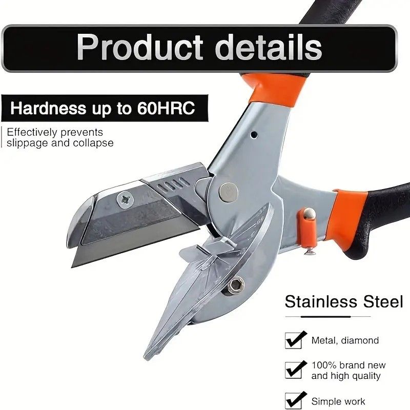Multi-Angle Cutting Shear, Woodworking Precision Tool, 135-Degree Adjustable, Imported Steel, DIY & Trim Finishing Tool - Image 7