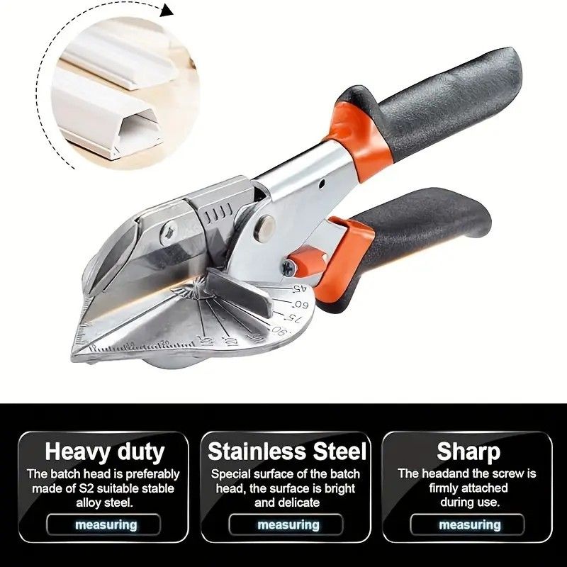 Multi-Angle Cutting Shear, Woodworking Precision Tool, 135-Degree Adjustable, Imported Steel, DIY & Trim Finishing Tool - Image 8