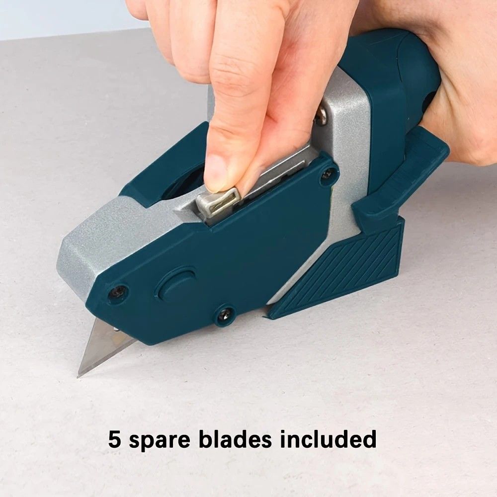 Professional Gypsum Board Cutter Kit with 5m Tape Measure & 5 Spare Blades Aluminum TPR Handle for Dust Free Drywall Foam KT Board Cutting Includes Pencil Ideal for DIY & Professional Use - Image 3