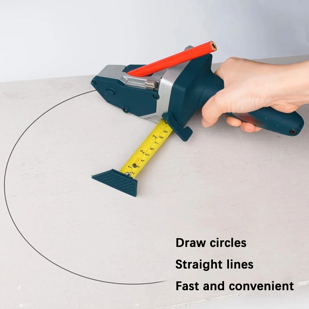 Professional Gypsum Board Cutter Kit with 5m Tape Measure & 5 Spare Blades Aluminum TPR Handle for Dust Free Drywall Foam KT Board Cutting Includes Pencil Ideal for DIY & Professional Use - Image 4