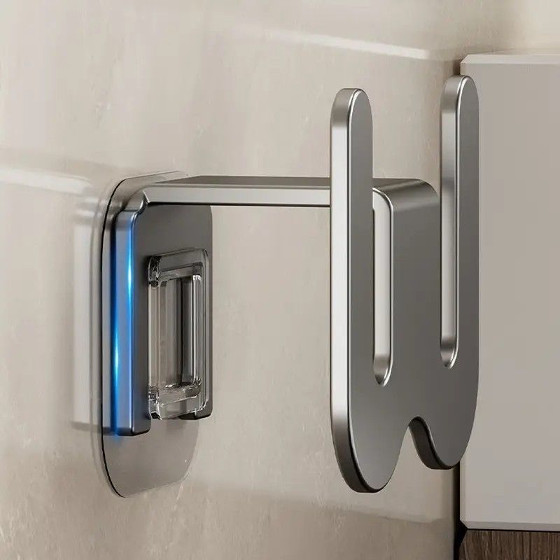 2-Pack Gun Gray No-Drill Slipper Rack, Space-Saving Wall Storage, Ideal for Dry & Tidy Bathrooms - Image 2