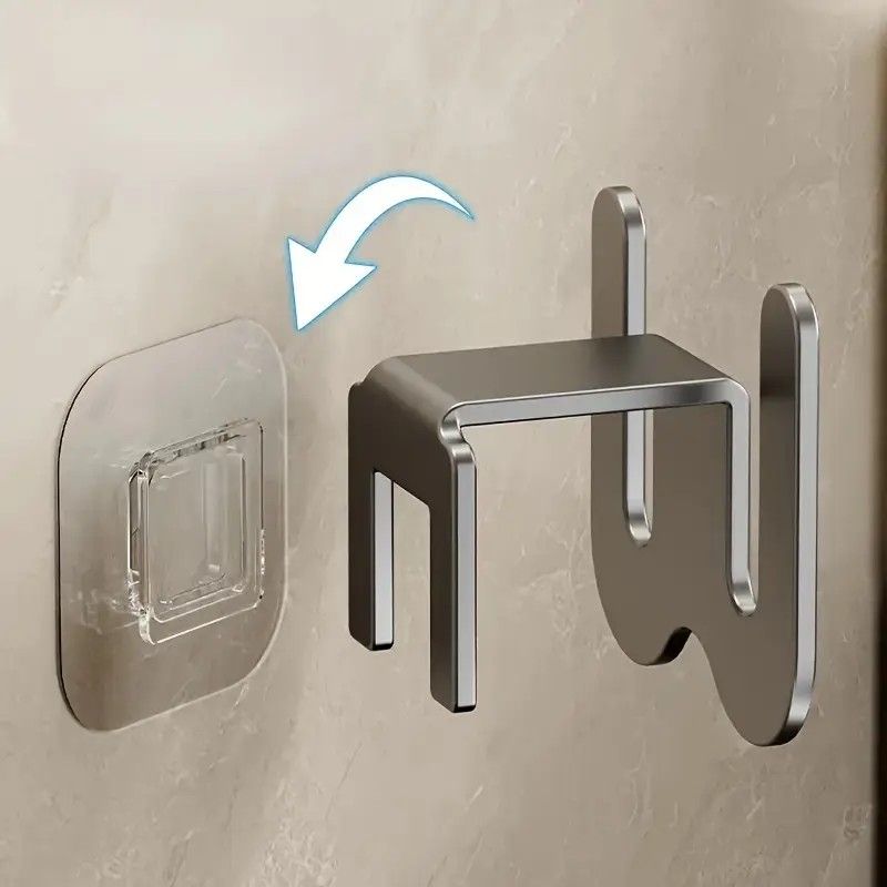 2-Pack Gun Gray No-Drill Slipper Rack, Space-Saving Wall Storage, Ideal for Dry & Tidy Bathrooms - Image 5
