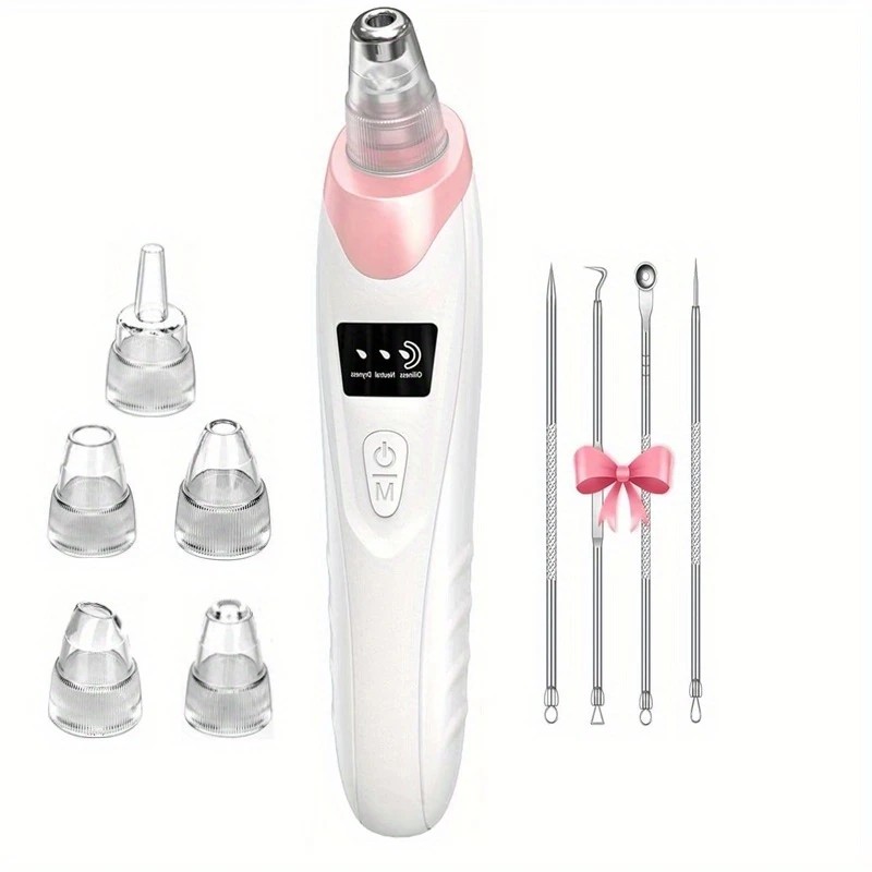Blackhead Cleansing Device: 5 Nozzles for Full Face, 3 Suction Levels for Targeted Cleansing - Image 1