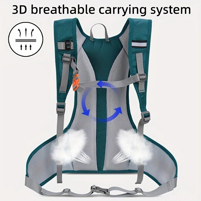 Lightweight Trail Running Hydration Backpack, Cycling Hiking Mountaineering Backpack, Night-Reflective Breathable Design(BLACK) - Image 4