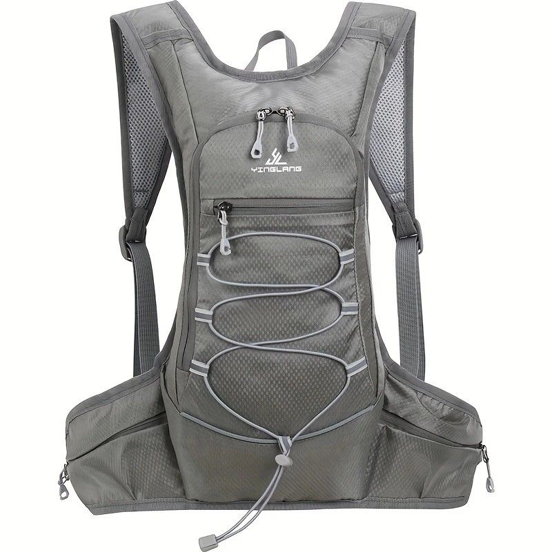 Lightweight Trail Running Hydration Backpack, Cycling Hiking Mountaineering Backpack, Night-Reflective Breathable Design(GREY) - Image 1