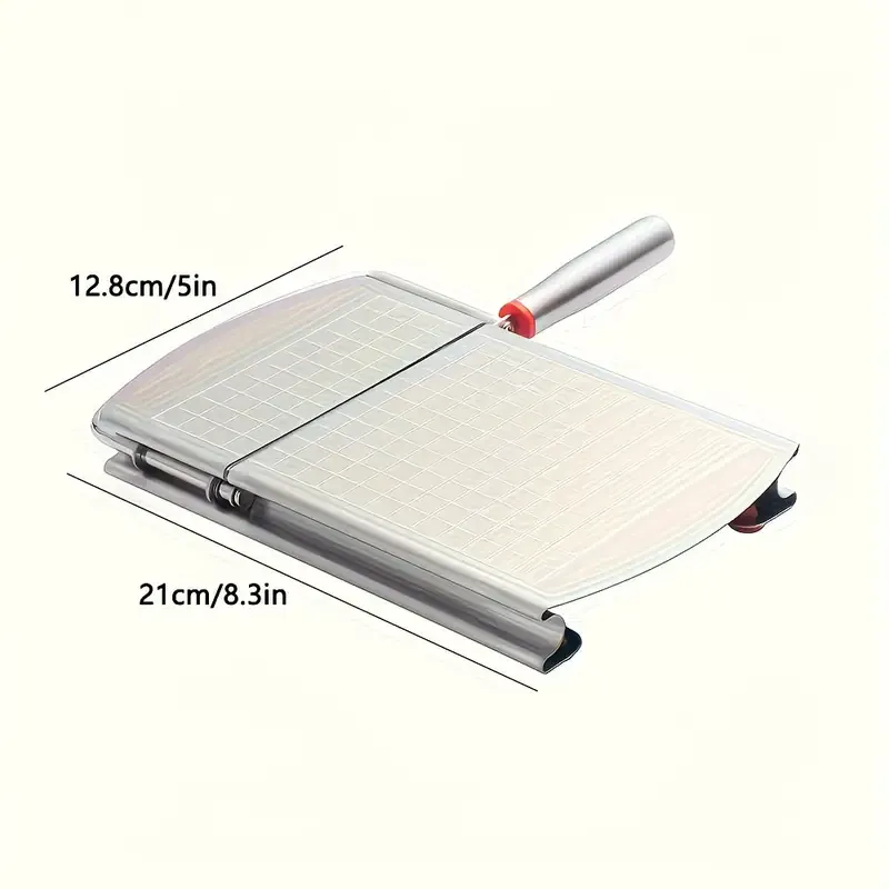 Stainless steel multi-function slicer, precise for even slicing, silicone suction cup for anti-slip stability, sharp blade for smooth cutting, a practical kitchen and baking tool - Image 5