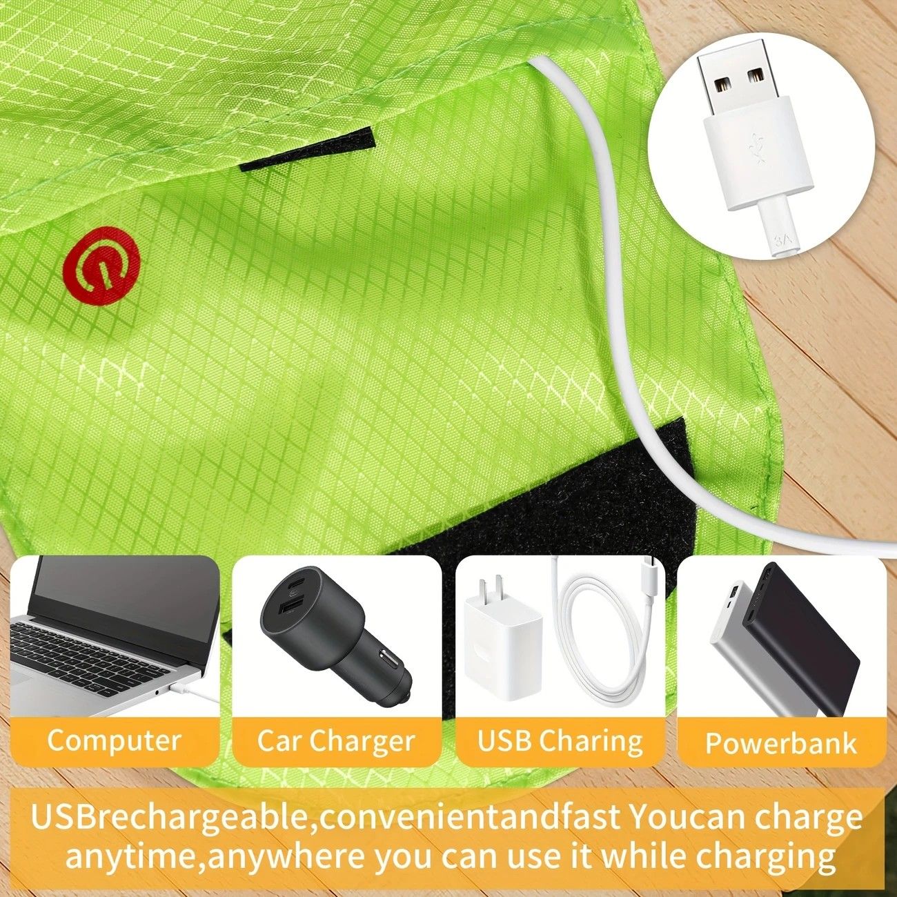5L Backpack with USB Charging & Smart LED Turn Signals, Lightweight Nylon Commuter Cycling Bag, Safety Reflective Design.Kelly - Image 8