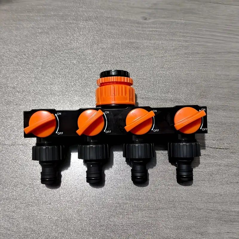 4-Way Independent Valve Garden Hose Splitter: Leak-Proof Faucet Connector, All-in-One for Watering, Car Washing and Sprinkler Systems, Essential Outdoor Tool for Efficient Water Saving/acid blue - Image 7