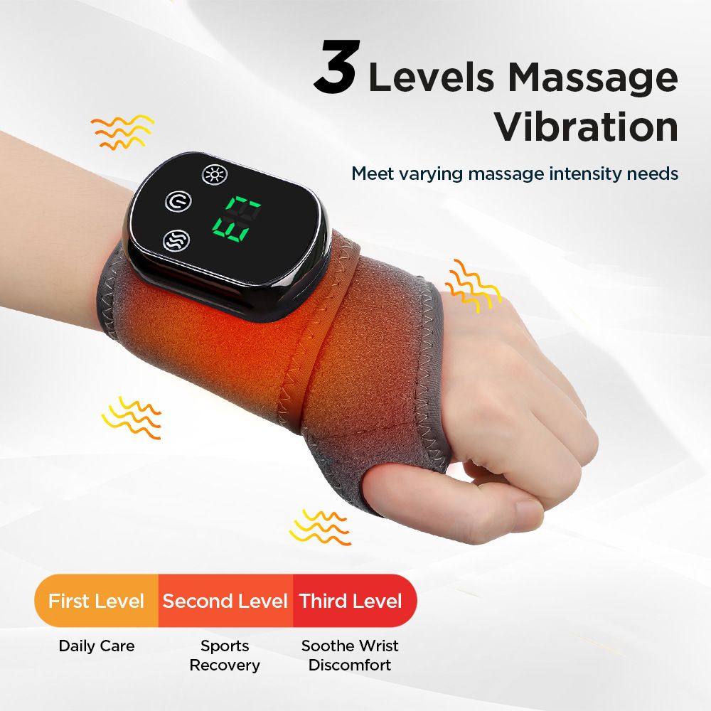 Electric Wrist Heating Massager - Infrared Heat Therapy + Vibration Massage, Rechargeable & Temperature Adjustable - Image 5