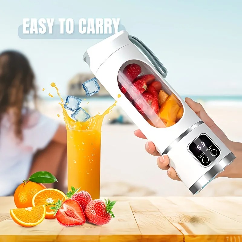 （Green)Portable USB Charging Blender & Juicer - Easy to Clean, Suitable for Fruit and Vegetable Drinks, Smoothies - Capacity Ranging from 10.14 oz to 16.91 oz - Image 4