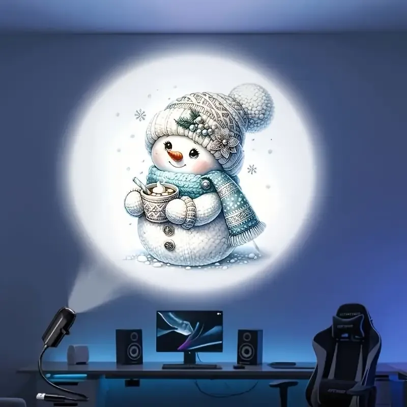 Christmas LED Projection Night Light | Six-Pattern Ambiance Projection Lamp, Plug-and-Play USB Lights Up a Healing Fairy-Tale Night - Image 1