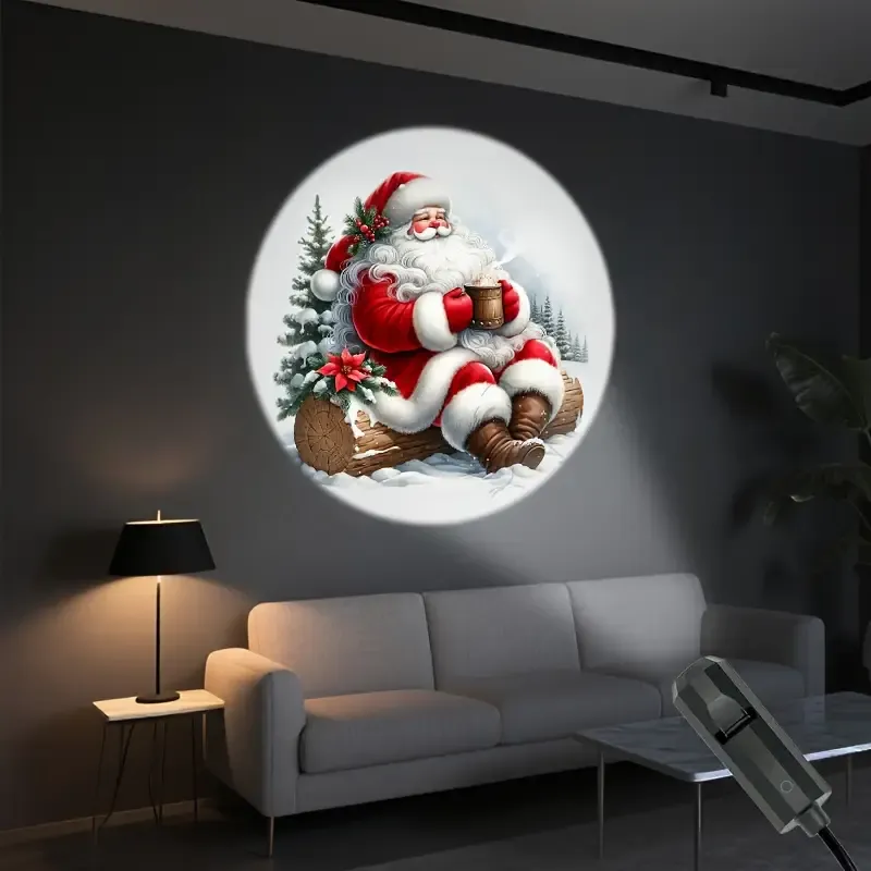 Christmas LED Projection Night Light | Six-Pattern Ambiance Projection Lamp, Plug-and-Play USB Lights Up a Healing Fairy-Tale Night - Image 2