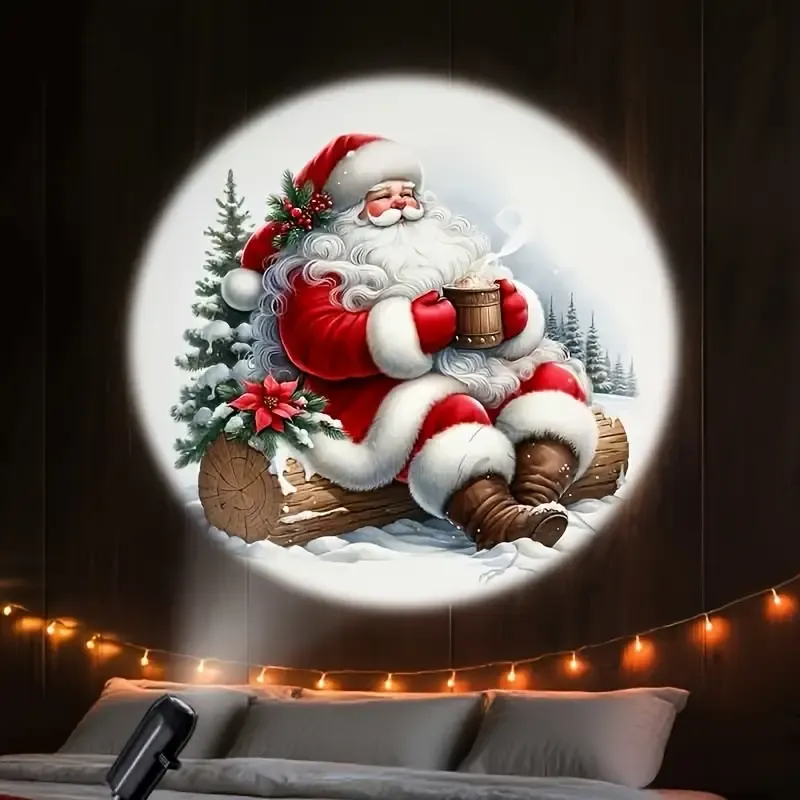 Christmas LED Projection Night Light | Six-Pattern Ambiance Projection Lamp, Plug-and-Play USB Lights Up a Healing Fairy-Tale Night - Image 3
