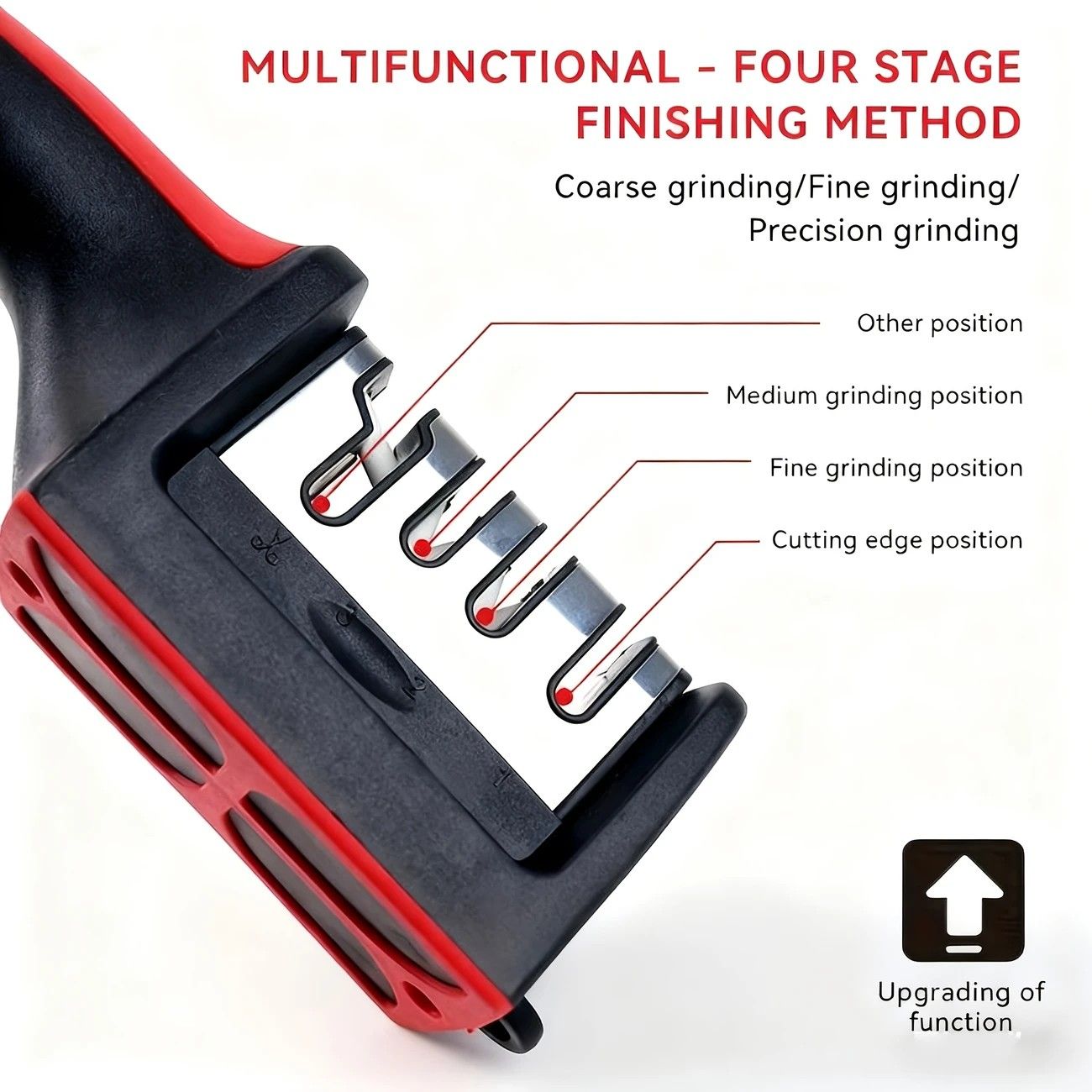 Four - stage Professional Knife Sharpener - High - precision Sharpening Stones (Diamond and Ceramic Sharpening Stones), with Anti - slip Handle - Easy to Use, Quick Sharpening, Durable Performance - Image 3