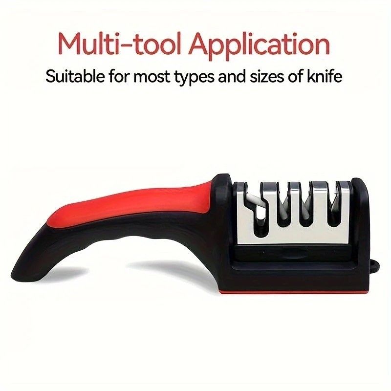 Four - stage Professional Knife Sharpener - High - precision Sharpening Stones (Diamond and Ceramic Sharpening Stones), with Anti - slip Handle - Easy to Use, Quick Sharpening, Durable Performance - Image 4