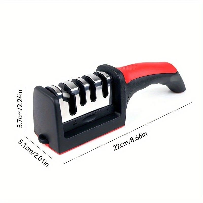 Four - stage Professional Knife Sharpener - High - precision Sharpening Stones (Diamond and Ceramic Sharpening Stones), with Anti - slip Handle - Easy to Use, Quick Sharpening, Durable Performance - Image 6