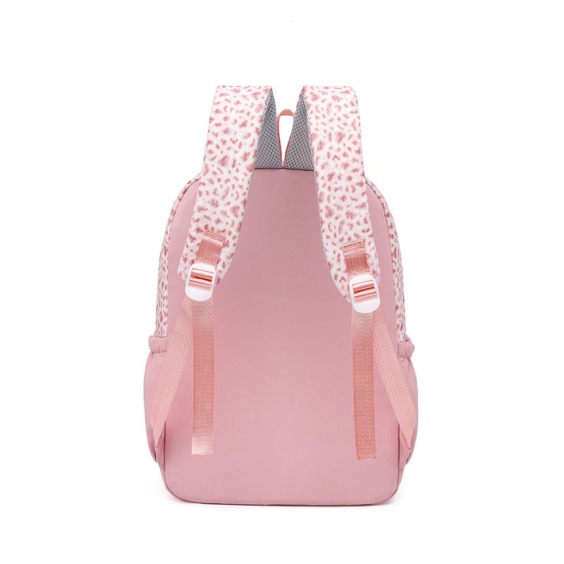 Pink Leopard Print Water-Resistant Backpack, Lightweight with Large Capacity, Laptop Compartment Included, Essential for Commuting and Campus./pink - Image 6