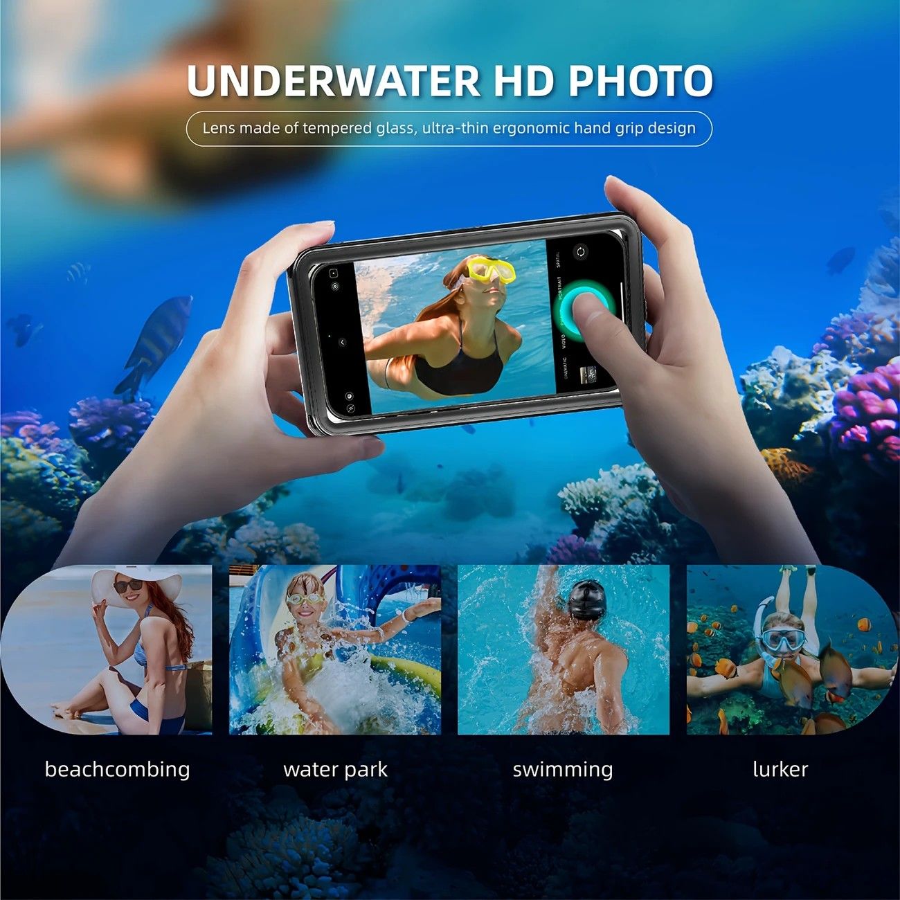 Newly Upgraded IPX8 Diving Phone Case, 15m Waterproof, 6.9-inch Universal, Surfing Swimming Underwater Photography, Shockproof and Scratch-Resistant.black - Image 4