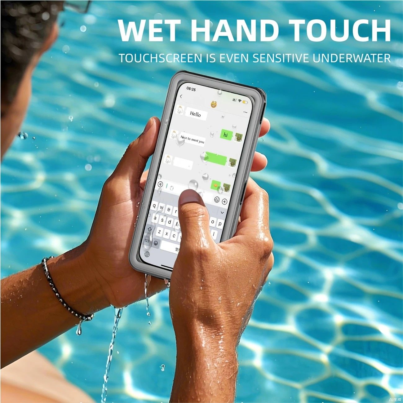 Newly Upgraded IPX8 Diving Phone Case, 15m Waterproof, 6.9-inch Universal, Surfing Swimming Underwater Photography, Shockproof and Scratch-Resistant.GREY WHITE - Image 7