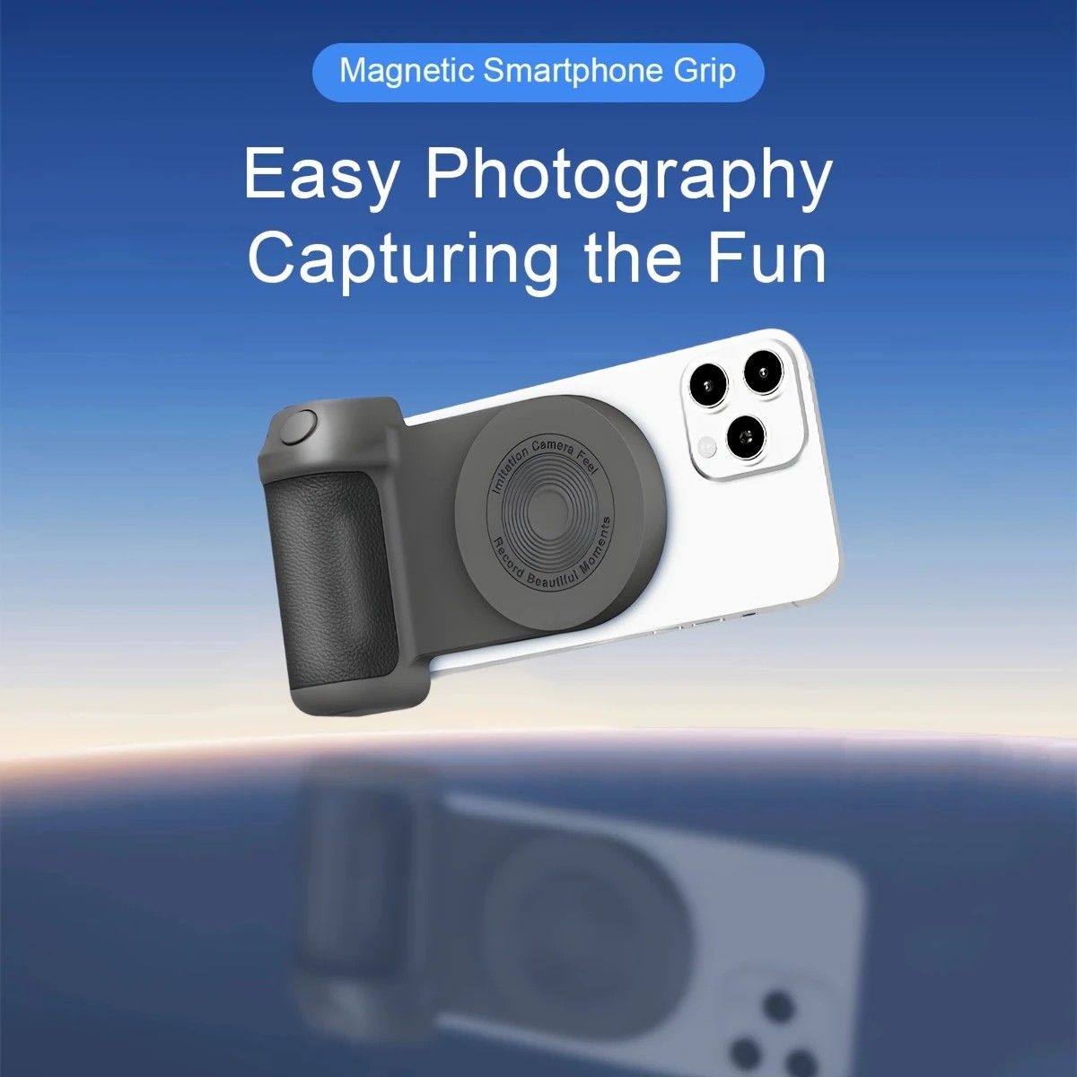 Magnetic Phone Photography Grip | Compatible with iPhone & Android, 360° Fill Light with Bluetooth Remote, Ideal for Live Streaming & Vlogging - Image 6