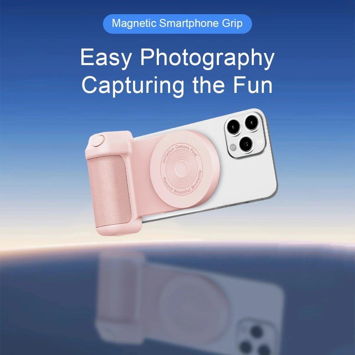 Magnetic Phone Photography Grip | Compatible with iPhone & Android, 360° Fill Light with Bluetooth Remote, Ideal for Live Streaming & Vlogging - Image 8
