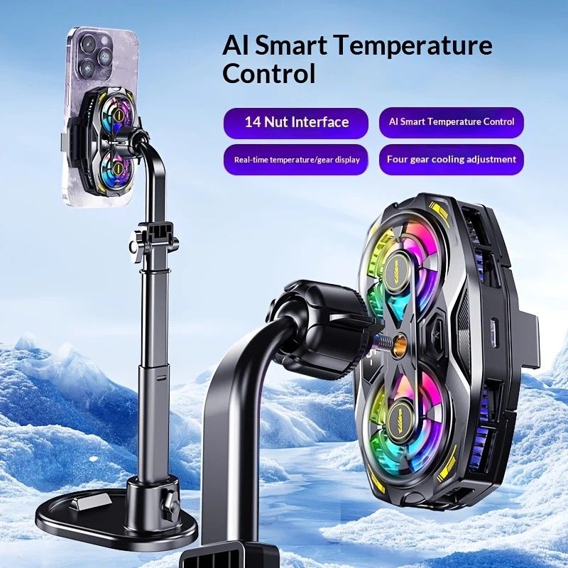 New Dual-Fan Phone Cooler with Digital Display – Designed for Gamers and Live Streamers. - Image 7