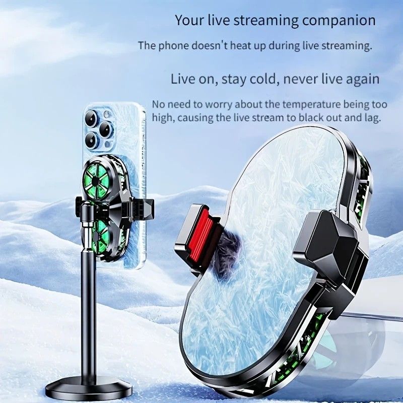 Semiconductor Cooling Fan Back Clip, Instant 3-Second Cooling, Large Area Heat Dissipation, Compatible with All Phone Models, Unobstructed Camera View for Live Streaming & Gaming.（Digital display model） - Image 5