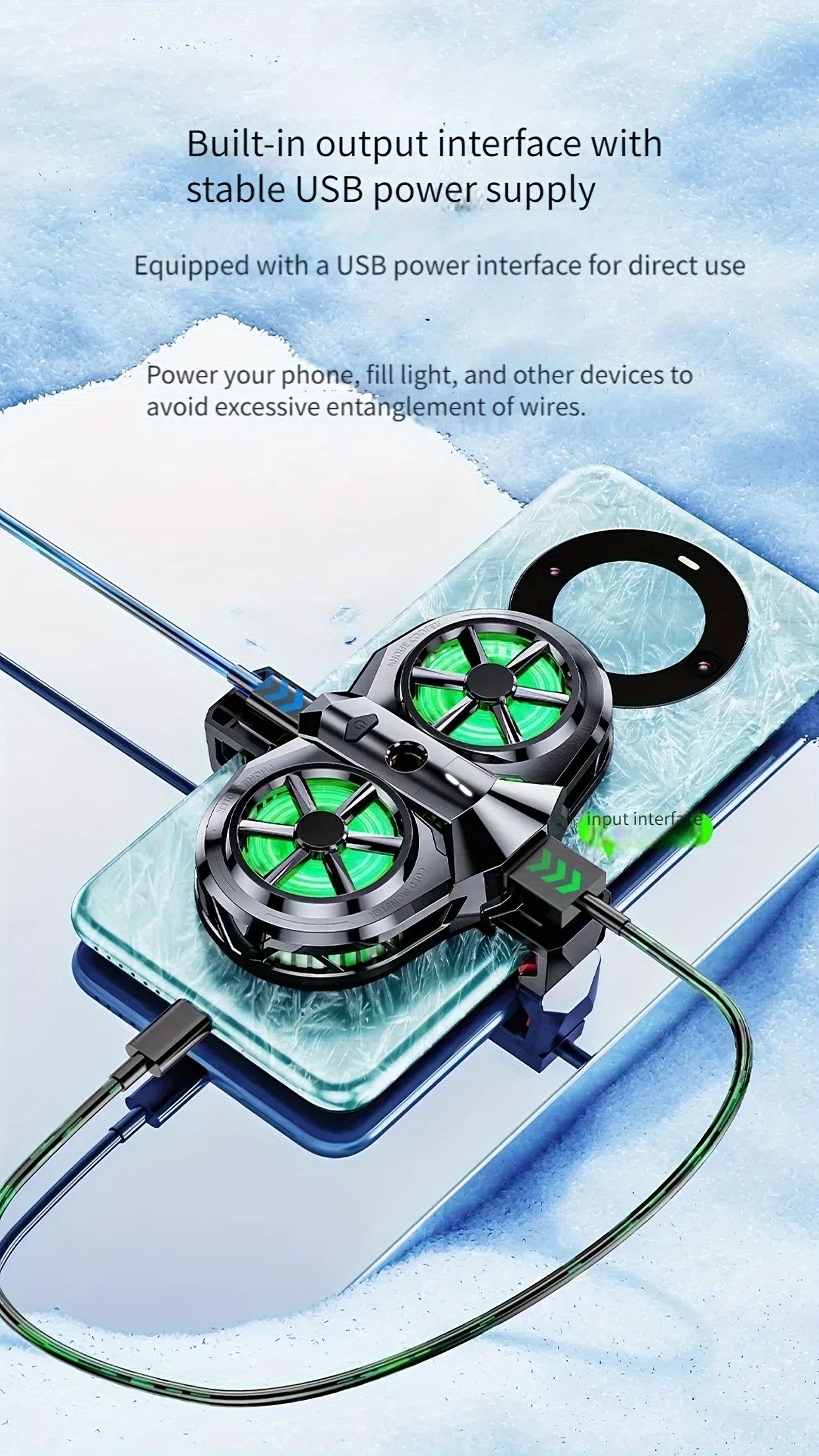 Semiconductor Cooling Fan Back Clip, Instant 3-Second Cooling, Large Area Heat Dissipation, Compatible with All Phone Models, Unobstructed Camera View for Live Streaming & Gaming.（Digital display model） - Image 7