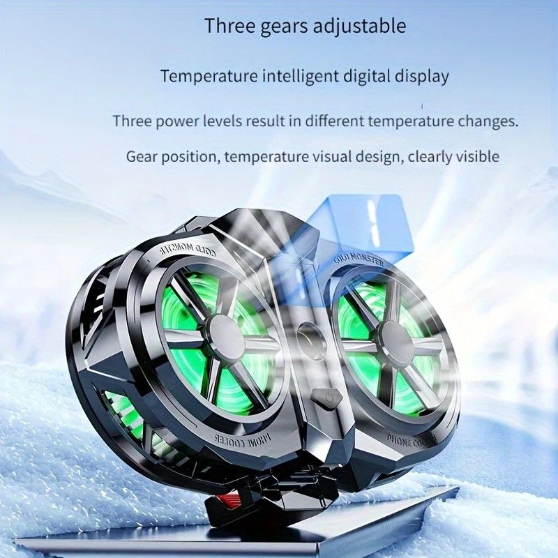 Semiconductor Cooling Fan Back Clip, Instant 3-Second Cooling, Large Area Heat Dissipation, Compatible with All Phone Models, Unobstructed Camera View for Live Streaming & Gaming.（Universal wheel payment） - Image 4