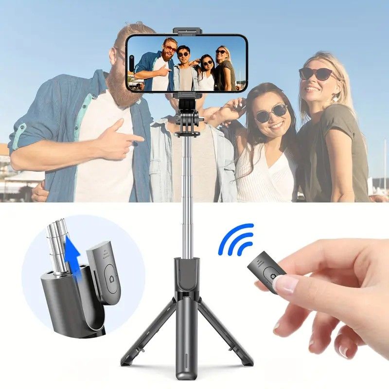 Upgraded Clamp Selfie Stick Tripod: Bluetooth Remote Control, Portable Detachable Design, One Rod, Multiple Functions - Image 8
