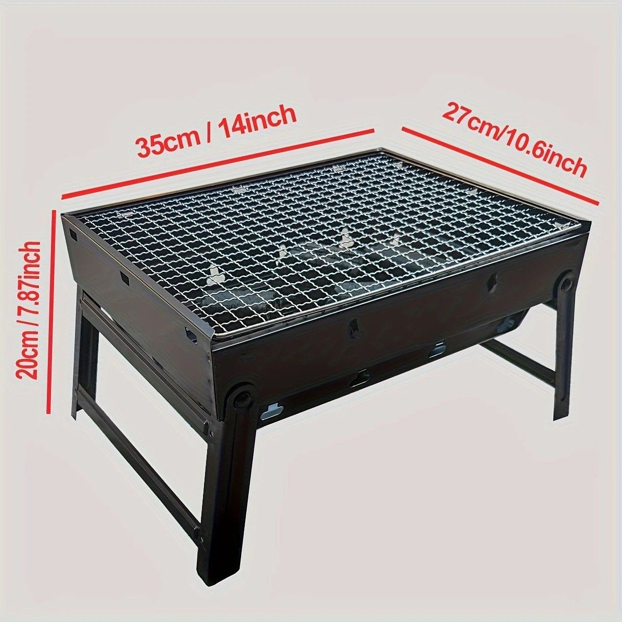 Weekend Essential Portable Foldable BBQ Grill Home & Camping Heavy Duty Steel No Assembly Required(Grand Kurogane.） - Image 8