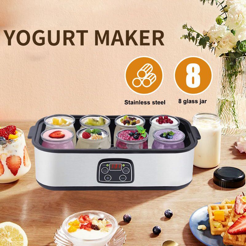 Eight-cup home yogurt maker, homemade with no additives, enjoy healthy deliciousness and freedom. - Image 1