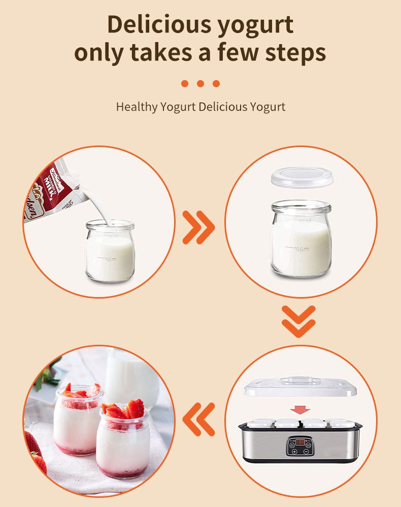 Eight-cup home yogurt maker, homemade with no additives, enjoy healthy deliciousness and freedom. - Image 3