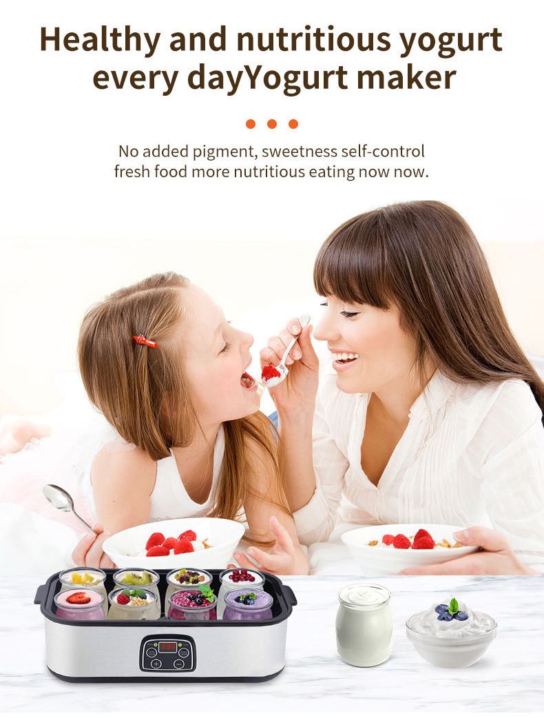 Eight-cup home yogurt maker, homemade with no additives, enjoy healthy deliciousness and freedom. - Image 5