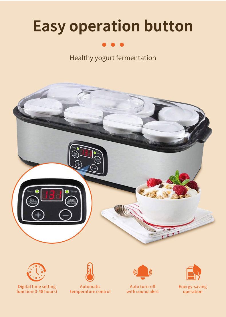Eight-cup home yogurt maker, homemade with no additives, enjoy healthy deliciousness and freedom. - Image 6