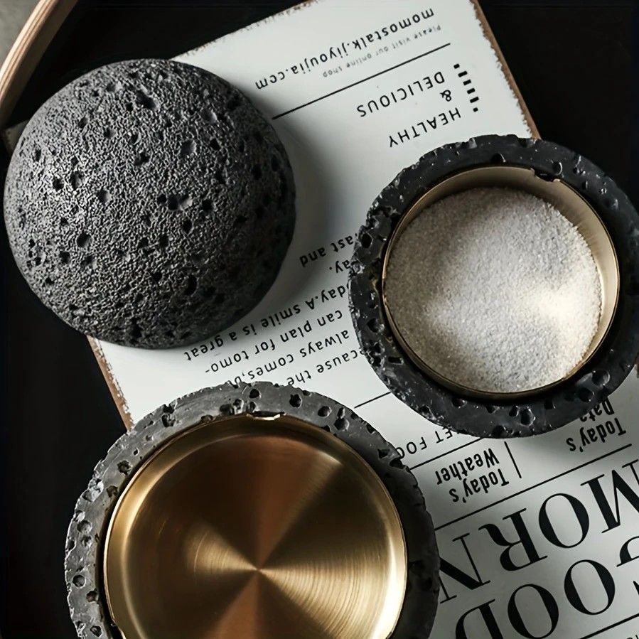 Nordic industrial style concrete ashtray, handcrafted with natural texture, detachable stainless steel bowl with anti-ash lid — easy to clean, durable, suitable for living rooms, bars, offices, ideal gift for Father’s Day, Christmas, housewarming.（Rock wh - Image 6