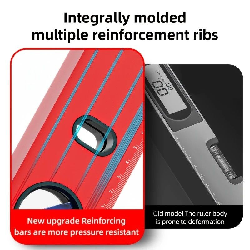300mm Digital Level with Backlit LCD Display, Strong Magnetic Base, and Heavy-Duty Aluminum Alloy Material - Image 4