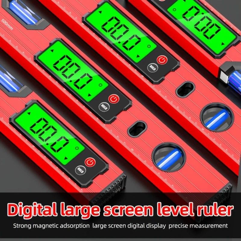 300mm Digital Level with Backlit LCD Display, Strong Magnetic Base, and Heavy-Duty Aluminum Alloy Material - Image 6