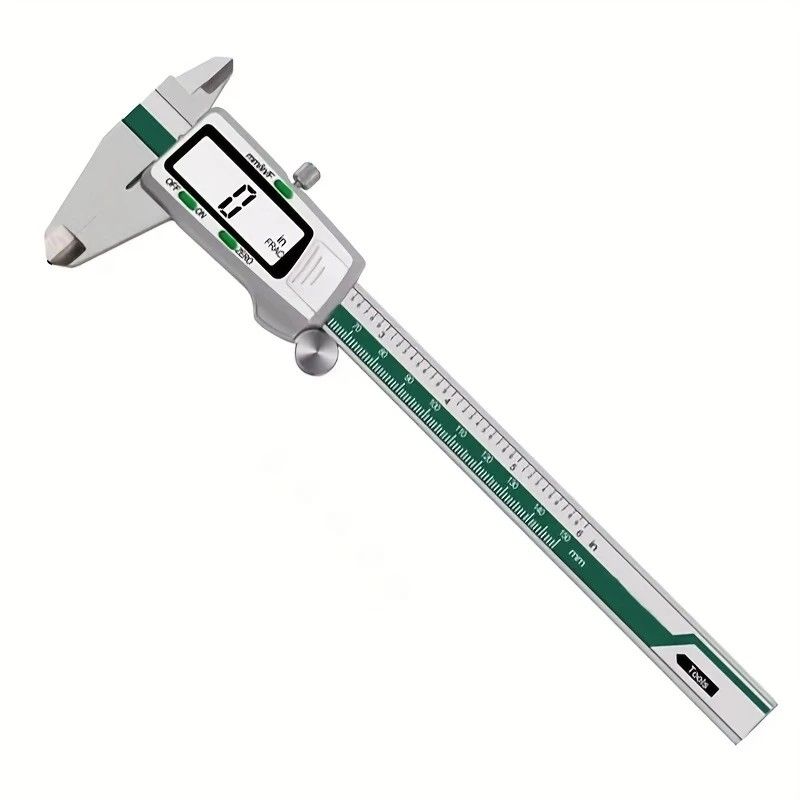 Stainless Steel Digital Caliper 150mm 6 Inch LCD Three Mode Metric Imperial Fractional One Touch Switch with Protective Case for Machinery DIY Precise Measurement - Image 1