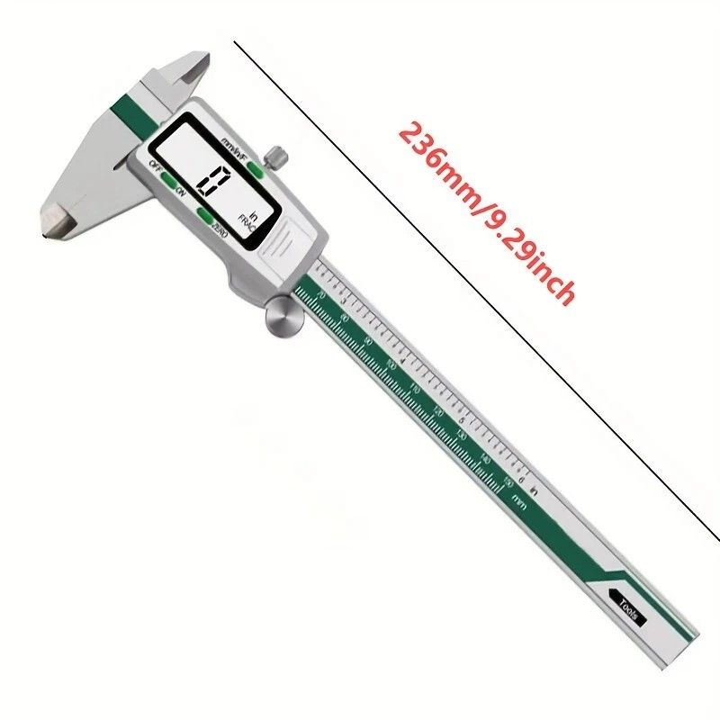 Stainless Steel Digital Caliper 150mm 6 Inch LCD Three Mode Metric Imperial Fractional One Touch Switch with Protective Case for Machinery DIY Precise Measurement - Image 6