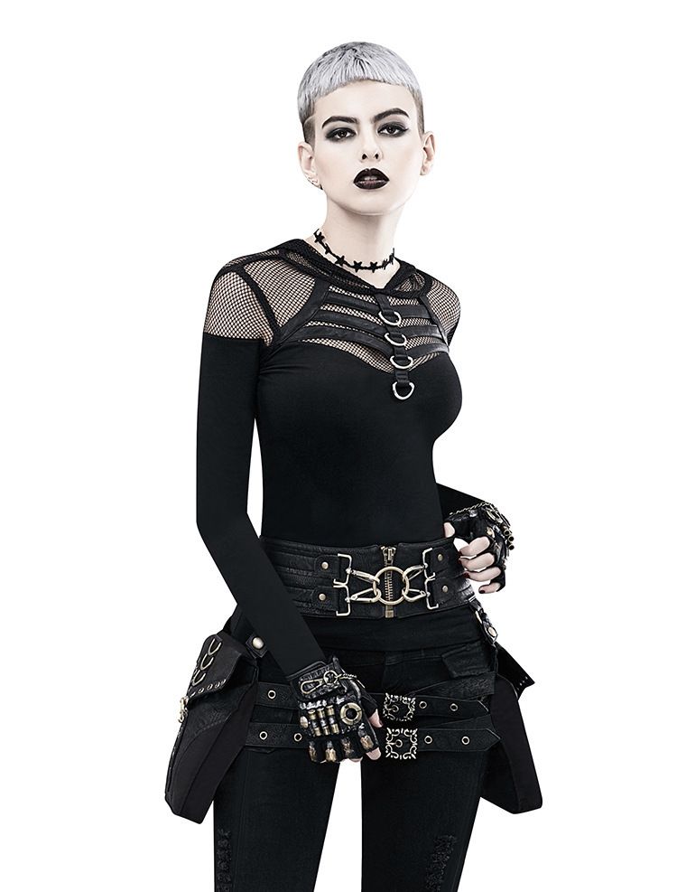 Steampunk PU Leather Waist Bag: Adjustable Waist Size with Rivet Detailing, Versatile as a Retro Leg Bag or Belt, Unisex for Motorcycle Riding and Stylish Outfits - Image 3