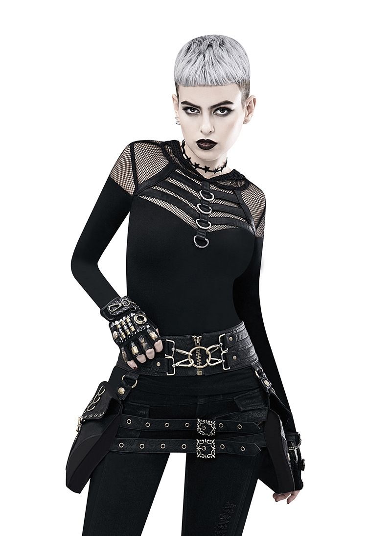 Steampunk PU Leather Waist Bag: Adjustable Waist Size with Rivet Detailing, Versatile as a Retro Leg Bag or Belt, Unisex for Motorcycle Riding and Stylish Outfits - Image 5