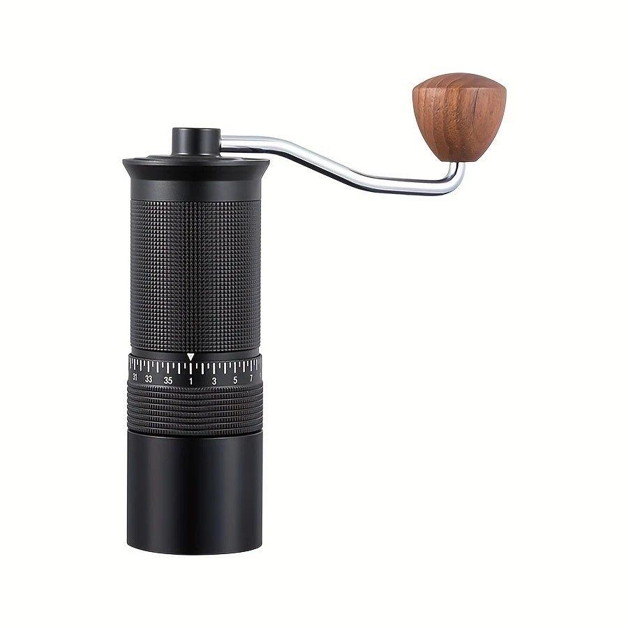 1-Pack, Manual Coffee Grinder, Hand Coffee Grinder with Built-in Digital Adjustable Setting, Black, Stainless Steel Conical Burr, Coffee Bean Grinder - Image 1