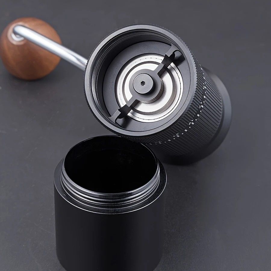 1-Pack, Manual Coffee Grinder, Hand Coffee Grinder with Built-in Digital Adjustable Setting, Black, Stainless Steel Conical Burr, Coffee Bean Grinder - Image 5