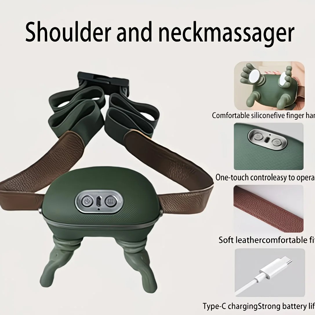 USB Heated Neck, Shoulder, and Back Massager – 6D Simulated Human-Hand Deep Kneading Technology, Multi-Part Massage for Neck, Shoulders, Back, and Legs, Relieving Office Fatigue and Muscle Tension Caused by Prolonged Sitting - Image 6